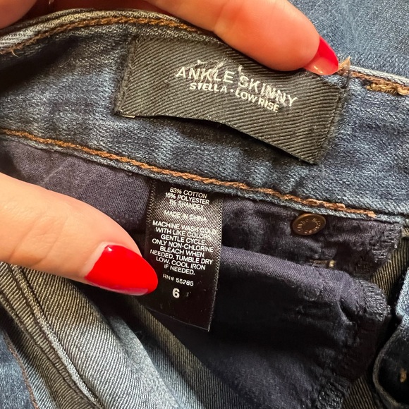 Express Stella Low Rise Ankle Skinny Denim Jeans, Size 6, Y2K, - Picture 5 of 5